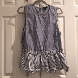 Jcrew sleeveless peplum blouse